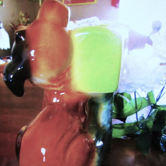 Flower Planter (8" H)Royal Copley Dog planter, china dog & green mail box plan - Picture 4 of 10